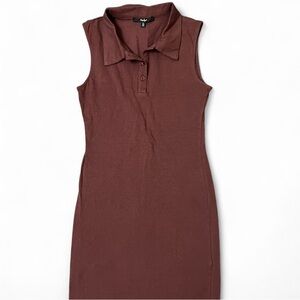 Sleeveless Brown Dress